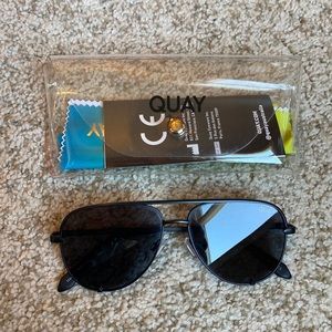 Quay Australia High Key Polarized Micro Sunglasses in Black